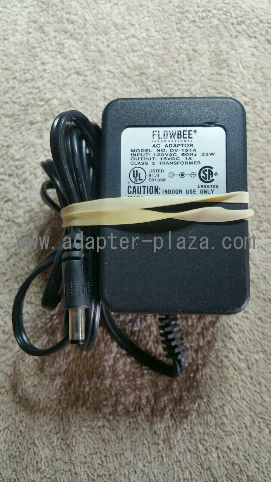 New Genuine Flowbee DV-151A AC Adapter 15DC 1A CLASS 2 TRANSFORMER Power Supply